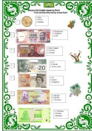 English Worksheet: quizz on money!