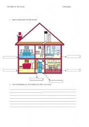 English Worksheet: PARTS OF THE HOUSE