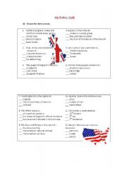 English Worksheet: Cultural Quiz