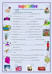 English Worksheet: superlative (28.05.10)