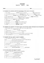 Grammar worksheet