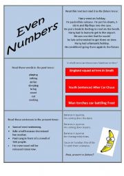 English Worksheet: Tenses Card Game