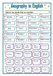 English Worksheet: Geography in English