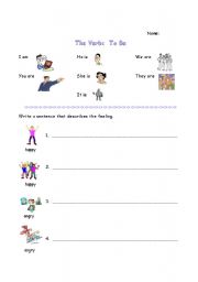 English worksheet: The Verb: To Be