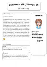 My friends blog comprehension