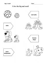 Big-small - ESL worksheet by chinchulina