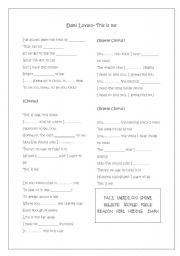 English worksheet: Demi Lovato- This is me