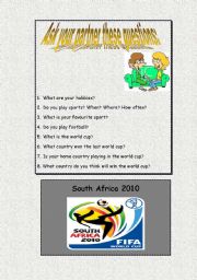 English Worksheet: World cup