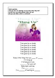 English worksheet: Hung up -madonna