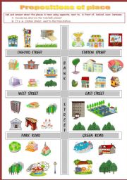 Prepositions of place