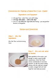 English worksheet: How to make a flakey crust!