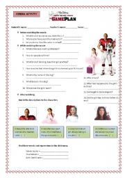 English Worksheet: GAME PLAN_WS