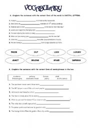 English worksheet: New Words