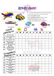 English Worksheet: Bombs Away! Grammar practice using interrogatives