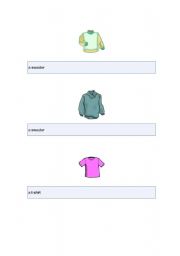 English worksheet: a worksheet for clothes