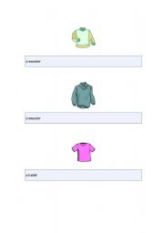 English Worksheet: a worksheet for clothes
