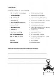 English Worksheet: Food idioms