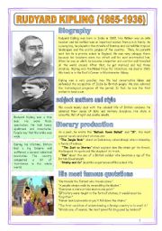 English Worksheet: RUDYARD KIPLING