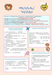 English Worksheet: MODAL VERBS