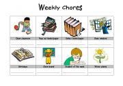 English Worksheet: weekly chores
