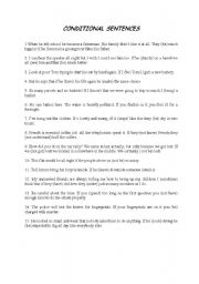 English Worksheet: conditional sentences all types