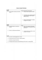 English worksheet: political cartoon analysis worksheet example