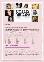 Nelly Furtado Biography (12 exercises)
