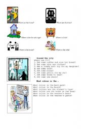 English Worksheet: Where can I ...