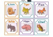 English Worksheet: ANIMAL FLASH CARDS