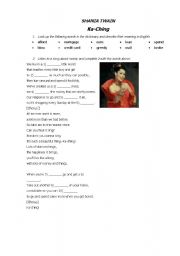 English Worksheet: Ka-ching (a 2003 song by Canadian singer Shania Twain)