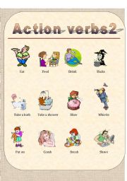 English Worksheet: Action Verbs in the house2