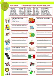 English Worksheet: Auxiliary Verb  -  Do-Does-Did-Dont-Doesnt