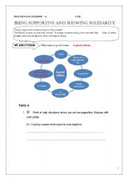 English Worksheet: Education for Citizenship  II( Solidarity)