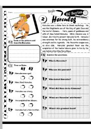 English Worksheet: RC Series Level 1_Greek Edition_02 Hercules (Fully Editable + Key)