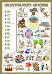 English Worksheet: COLLECTIVE NOUNS - Matching