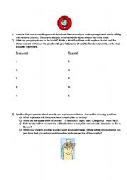English Worksheet: Cultural perspective of tourism