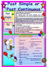 English Worksheet: Past Simple or Past Continuous
