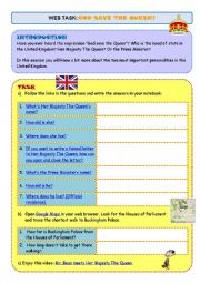 English Worksheet: God save The Queen!