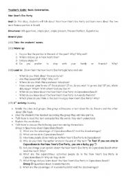 English worksheet: New Years Eve Party in Brazil