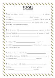 English Worksheet: Mixed Tenses