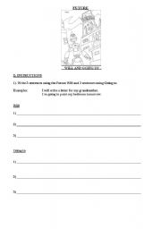 English worksheet: the Future