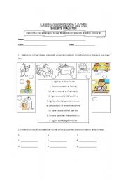 English worksheet: Daily routines and weather