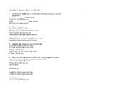 English Worksheet: Present progressive listening practice