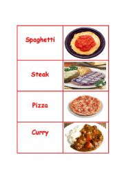 English Worksheet: Restaurant cards set 2