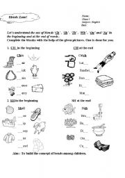 English worksheet: blends fun 