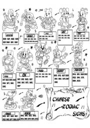 English Worksheet: chinese zodiac signs 