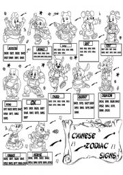 English Worksheet: chinese zodiac signs 