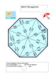 English Worksheet: Match the opposites