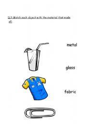 English Worksheet: materials