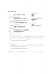 English Worksheet: Julius Caesar Quiz